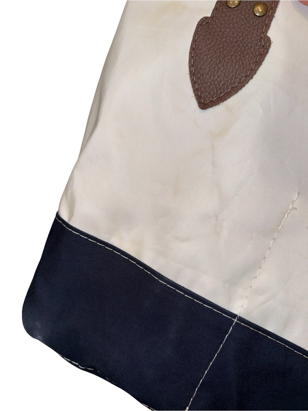 Sea Bags Maine Med Shoulder Tote Bag Zip Top Leather Handles Zip Top Beach Lake - Picture 11 of 14